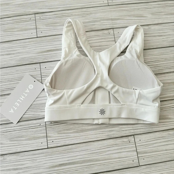 NWT | Athleta White Ultimate Zip Front Bra - Size XXS D-DD - Picture 6 of 6